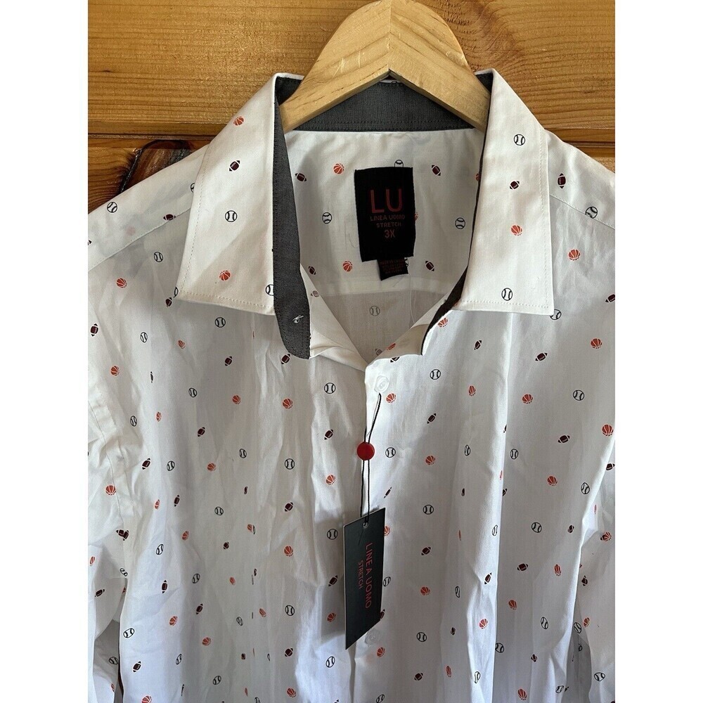NWT Men's Linea Uomo LU 3X Long Sleeve Stretch shirt w flip cuffs